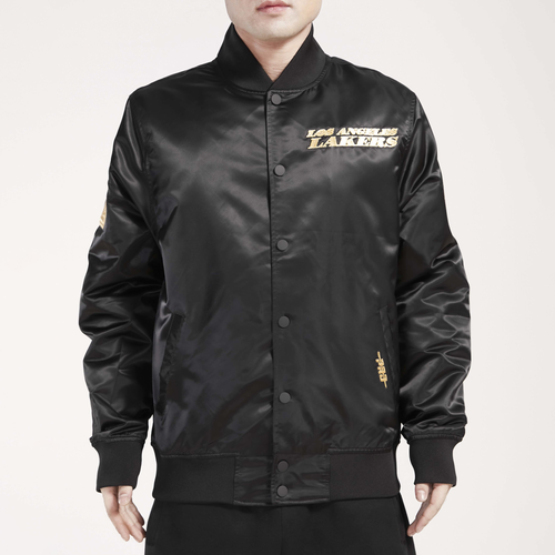 

Pro Standard Mens Los Angeles Lakers Pro Standard Lakers B&G Satin Jacket - Mens Gold/Black Size M