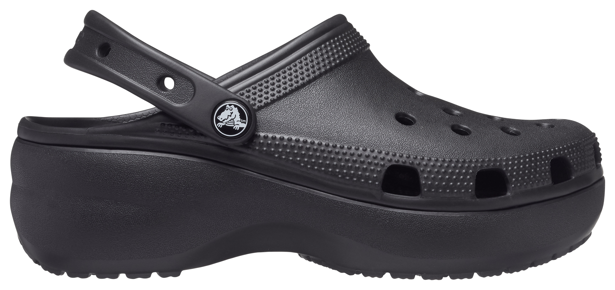 Platform on sale crocs black