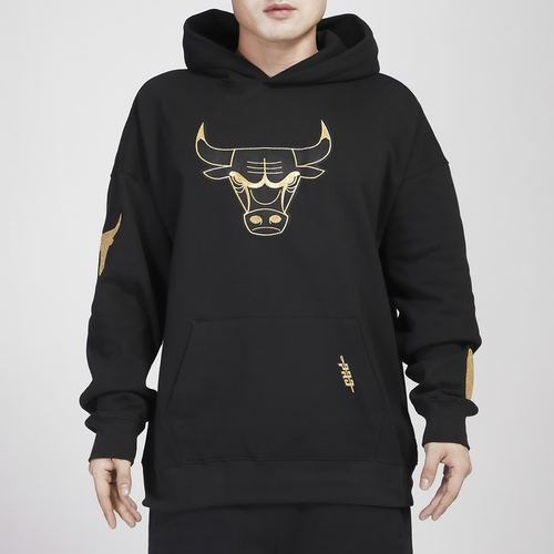 

Pro Standard Mens Chicago Bulls Pro Standard Bulls B&G Drop Shoulder Hoodie - Mens Gold/Black Size XL