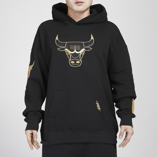 

Pro Standard Mens Chicago Bulls Pro Standard Bulls B&G Drop Shoulder Hoodie - Mens Gold/Black Size M