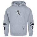 Pro Standard White Sox Living Large Drop Shoulder PO Hoodie - Pro Standard Gray/Black White