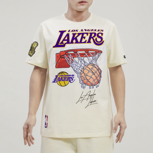 

Pro Standard Mens Los Angeles Lakers Pro Standard Lakers Champ 2.0 T-Shirt - Mens Tan/Tan Size L