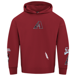 Men's - Pro Standard Diamondbacks Living Large Drop Shoulder Hoodie - Teal/Maroon/Black