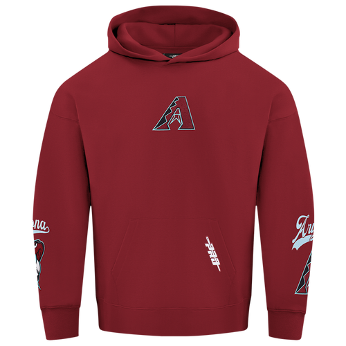  - Pro Standard Diamondbacks Living Large Drop Shoulder Hoodie - Teal/Maroon Black