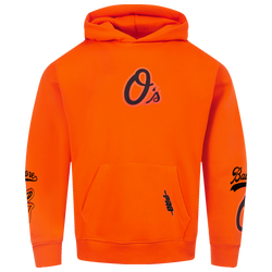 Men's - Pro Standard Orioles Living Large Drop Shoulder PO Hoodie - Orange/Black