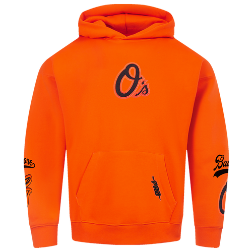 MENS - Pro Standard Orioles Living Large Drop Shoulder PO Hoodie - Orange/Black