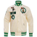 Pro Standard BOSTON CELTICS SATIN JACKET - Pro Standard Eggshell