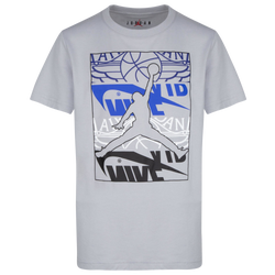 Boys' Grade School - Jordan Stacked Up T-Shirt - Light Smoke/Blue