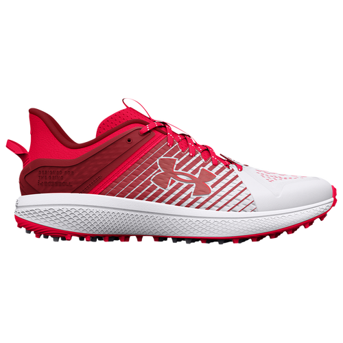 

Under Armour Mens Under Armour Yard Turf - Mens Baseball Shoes Red/White/White Size 7.0