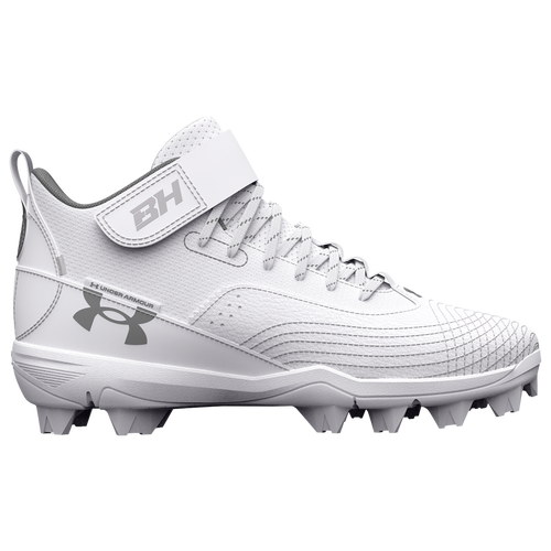 

Under Armour Boys Under Armour Harper 7 Mid RM - Boys' Grade School Baseball Shoes Mod Gray/White/White Size 6.0