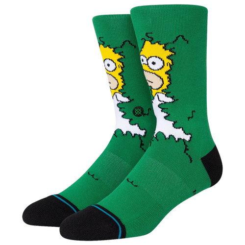 

Stance Mens Stance Homer Crew Socks - Mens Green/Multi Color Size L