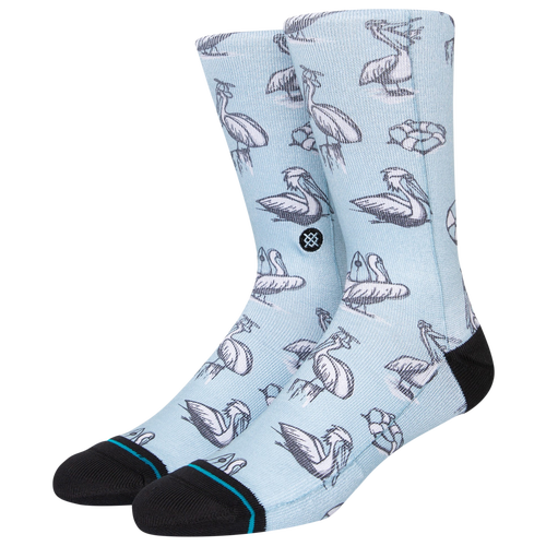 

Stance Mens Stance Nigel Crew Socks - Mens Light Blue/Black Size L