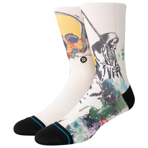 

Stance Mens Stance Sickle Crew Socks - Mens Vintage White/Yellow Size L