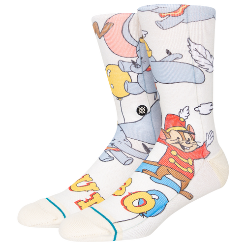 Stance Dumbo Crew Socks In White/multi