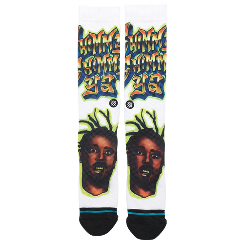 

Stance Mens Stance Shimmy Shimmy Ya Crew Socks - Mens White/Multi Color Size L