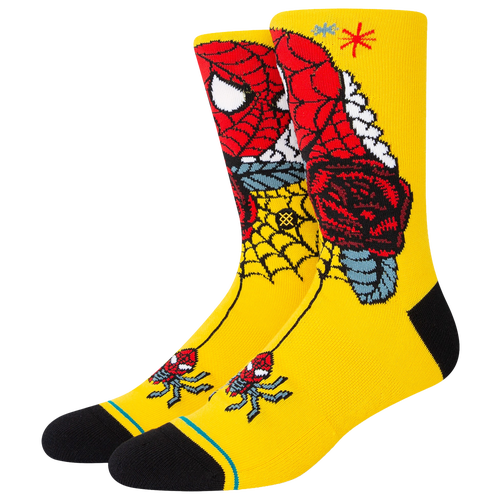 

Stance Mens Stance Spidey SZN Socks - Mens Yellow/Multi Size L