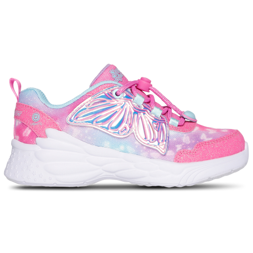 

Girls Preschool Skechers Skechers Dream Racer Lighted Butterfly Wings - Girls' Preschool Shoe Pink Size 01.0