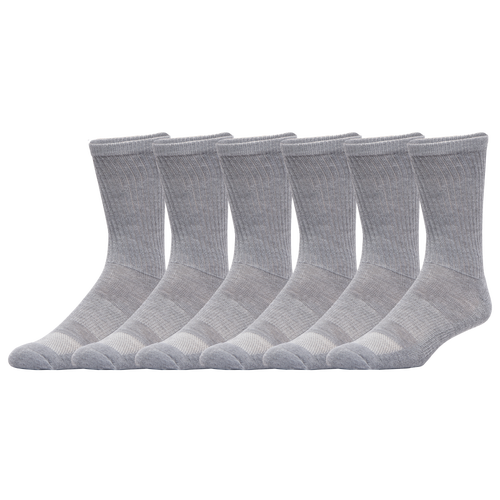 Csg Mens  6 Pack Crew Socks In Grey/multi Color