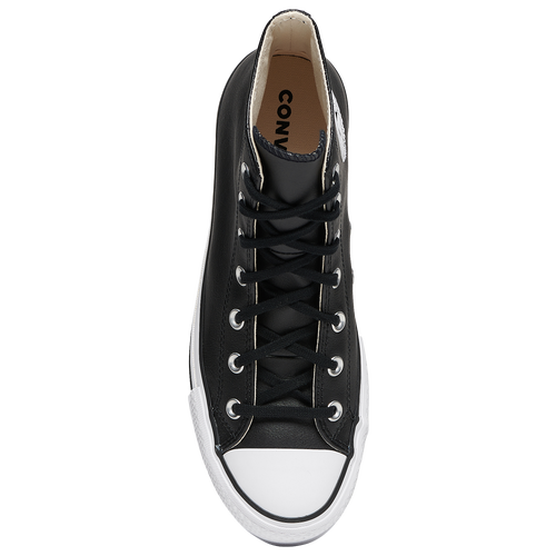 Converse platform leather black best sale