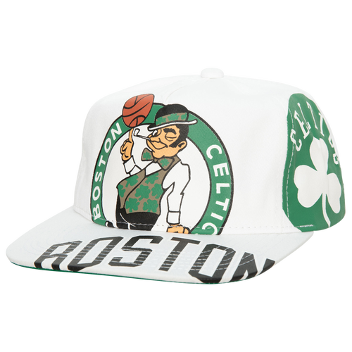 Mitchell & Ness Mens Boston Celtics  Celtics In Your Face Deadstock Snapback In White/green