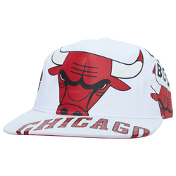 Men's - Mitchell & Ness Bulls In Your Face Deadstock Snapback - White/Red