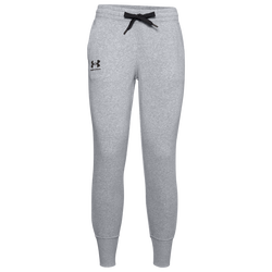 Women's - Under Armour Rival Fleece Joggers - Grey/Black