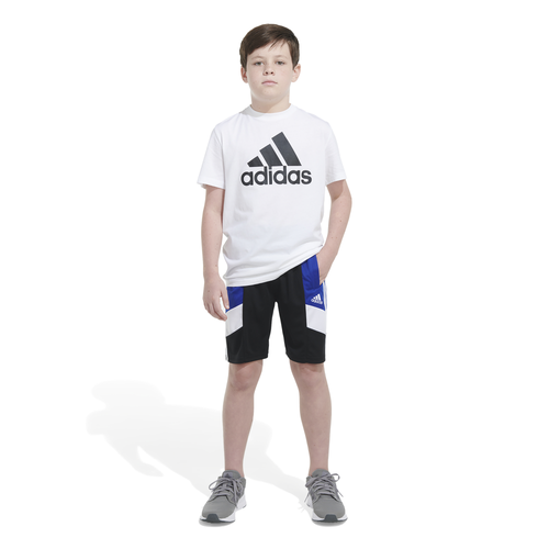 

Boys adidas adidas Colorblock Mesh Shorts - Boys' Grade School Black/Blue Size L