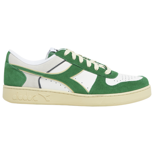 

Diadora Mens Diadora Basket Low - Mens Basketball Shoes White/Green Size 12.0