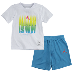 Boys' Toddler - Jordan All I Do Is Win Tee and Short Set - White/Blue