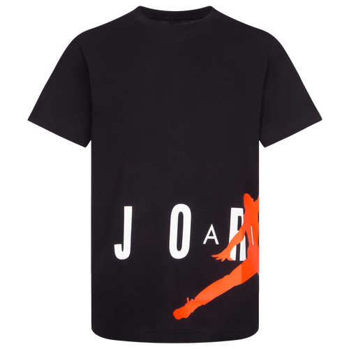 

Boys Jordan Jordan HBR Sideline T-Shirt - Boys' Grade School Black/Orange Size M