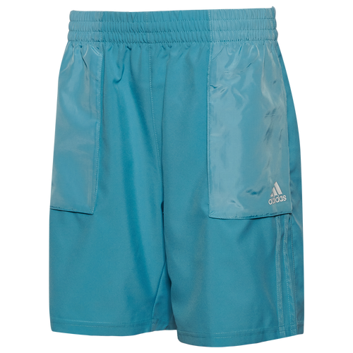 

adidas Boys adidas Woven Shorts - Boys' Grade School Light Blue/Light Blue Size L