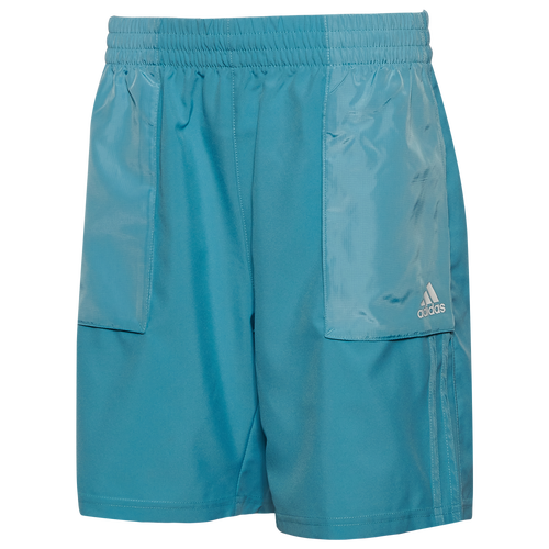 

adidas Boys adidas Woven Shorts - Boys' Grade School Light Blue/Light Blue Size M