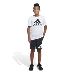 Boys' Grade School - adidas Sportswear Logo Shorts - Black/White