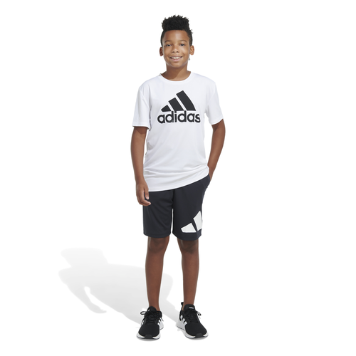 

Boys adidas adidas Sportswear Logo Shorts - Boys' Grade School Black/White Size S