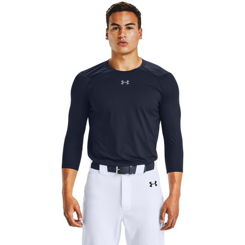 

Under Armour Mens Under Armour Isochill 3/4 Shirt - Mens Navy/Gray Size L