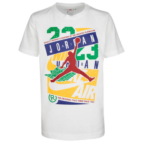 

Boys Jordan Jordan Mars 1 T-Shirt - Boys' Grade School White/Red Size XL