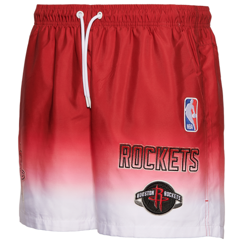MENS - Pro Standard Rockets Oversized Large Letters Ombre Shorts - White/Red