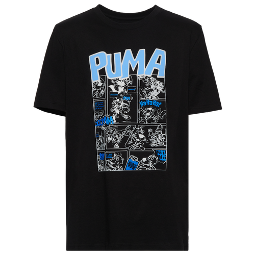 

Boys PUMA PUMA Sports Storyboard Graphic T-Shirt - Boys' Grade School Blue/Black Size M