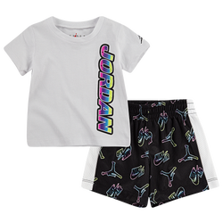 Girls' Toddler - Jordan MJ Crew & Short Set - White/Black