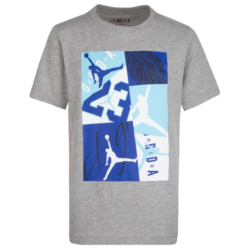 

Boys Jordan Jordan Cross Court T-Shirt - Boys' Grade School Dark Grey Heather/Red Size M