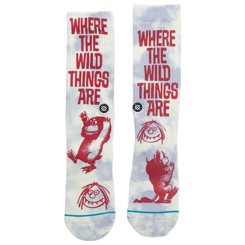 

Stance Mens Stance Wild Things Crew Socks - Mens Blue/Red Size L