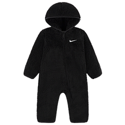 Boys' Infant - Nike Hooded Sherpa Coveralls - Black