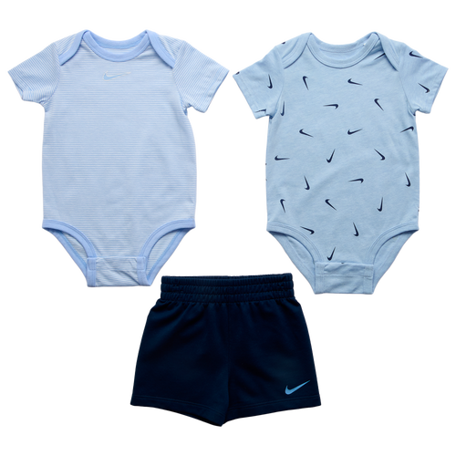 Boys Infant Nike 3 Piece Swooshfetti Onesie Shorts Set - Boys' Infant Midnight Navy