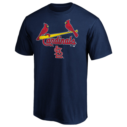 

Fanatics Mens St. Louis Cardinals Fanatics Rockies Logo Lockup T-Shirt - Mens Navy/Navy Size L