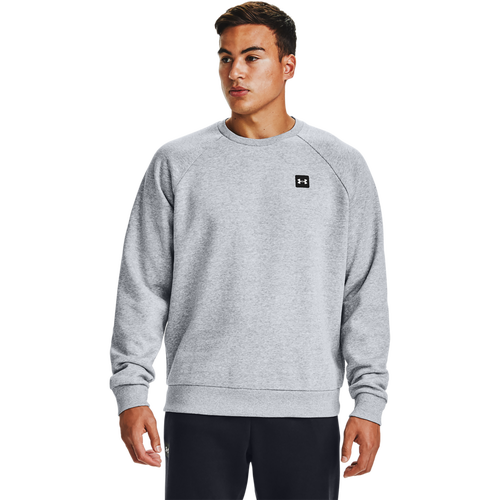 

Under Armour Mens Under Armour Rival Fleece Crew - Mens Mod Gray Heather/Onyx White Size LT