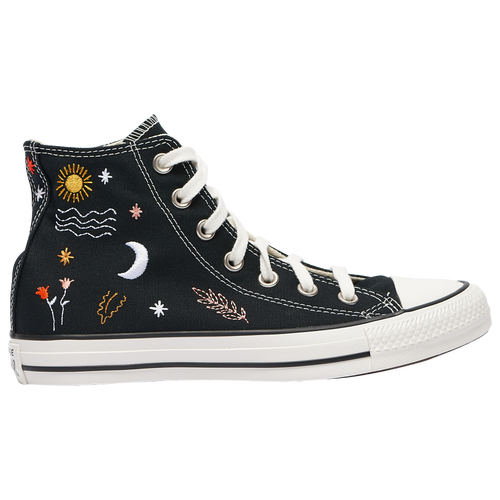 Converse Chuck Taylor All Star Lift Hi 'it's Ok To Wander' Embroidered Sneakers In Black In Black/multi