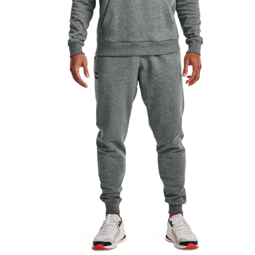 Shop Under Armour Mens  Rival Fleece Jogger In Gray/white