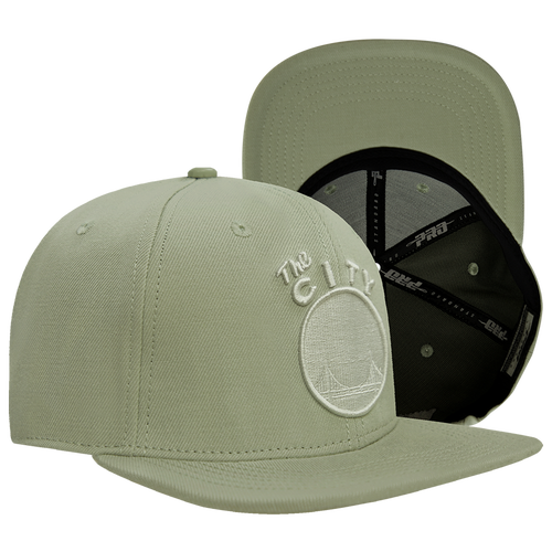 Shop Pro Standard Mens Golden State Warriors  Warriors Wool Logo Snapback Hat In Khaki/khaki