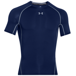 Men's - Under Armour HeatGear Armour Compression S/S Football T-Shirt - Midnight Navy/Steel