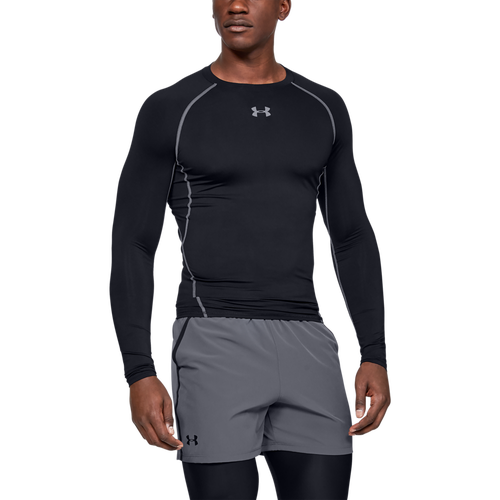 

Under Armour Mens Under Armour HeatGear Armour Comp L/S T-Shirt - Mens Black/Steel Size XXL